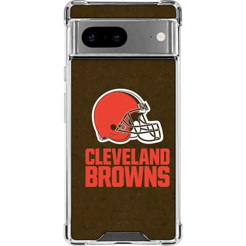 NFL Cleveland Browns Distressed Google Pixel 7a Clear Case